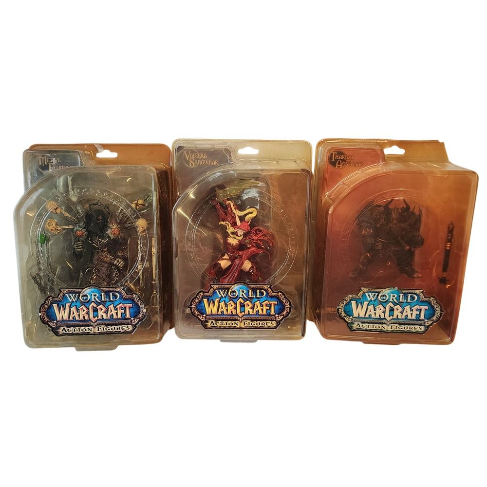 3 x World Of Warcraft Meryl Valeera Thargas Action Figure WoW Faded Box New